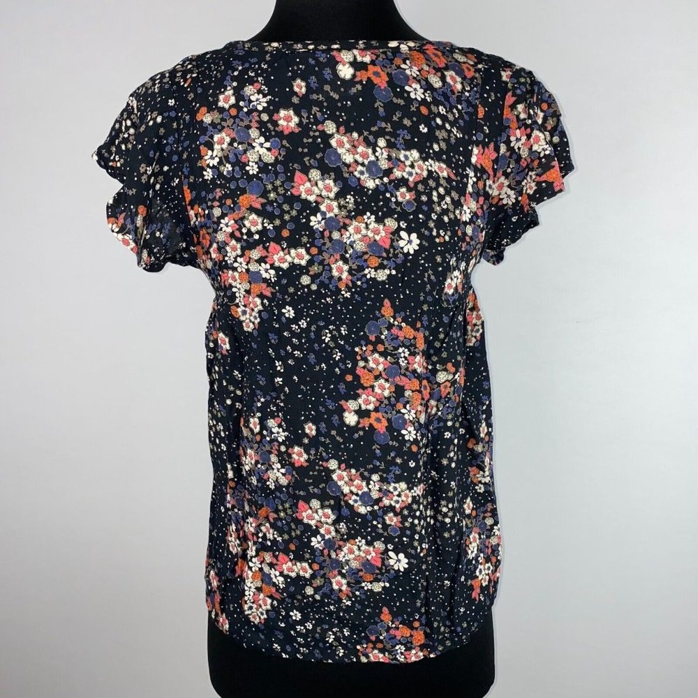 Rip Curl Xs Floral Patterned Partial Button Front… - image 8